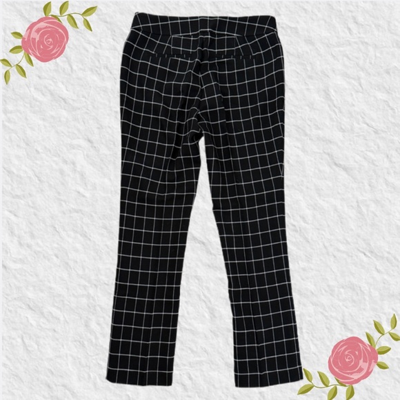 Ann Taylor Graph Check Straight Pants - Picture 2 of 9